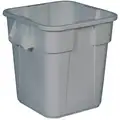 Rubbermaid BRUTE 28 gal. Square Open Top Utility Trash Can, 22-1/2"H, Gray