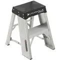 Louisville 2-Step, Aluminum Folding Step with 375 lb. Load Capacity, Silver