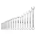 Westward Combination Wrench Set, Metric, Number of Pieces: 17, Number of Points: 12