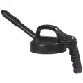 Oil Safe HDPE Stretch Spout Lid, Black; For Use With Mfr. No. 101001, 101002, 101003, 101005, 101010