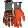 MCR Coated Gloves: S ( 7 ), ANSI Cut Level A4, ANSI Impact Level 1, Palm, Dipped, Sandy, 1 PR