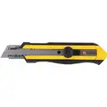 Stanley Heavy Duty Snap-Off Utility Knife with 7 Segments; 7" x 1-1/2", Black/Yellow