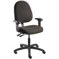 Integra Black Fabric Executive Chair 19" Back Height, Arm Style: Adjustable