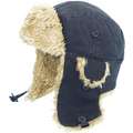 Tough Duck Winter Hat: Aviator Hat, Black, L, 100% Cotton Duck Material, Ears/Head, Gen Purpose
