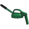 Oil Safe HDPE Stretch Spout Lid, Mid Green; For Use With Mfr. No. 101001, 101002, 101003, 101005, 101010