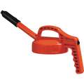 HDPE Stretch Spout Lid, Orange; For Use With Mfr. No. 101001, 101002, 101003, 101005, 101010