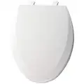 Elongated, Standard Toilet Seat Type, Closed Front Type, Includes Cover Yes, White