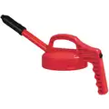 Oil Safe HDPE Stretch Spout Lid, Red; For Use With Mfr. No. 101001, 101002, 101003, 101005, 101010