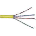 Genspeed Unshielded Category Cable, Jacket Color: Yellow, Number of Conductor Pairs: 4, 1000 ft. Length