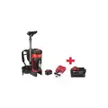 Milwaukee Cordless Vacuum Kit, 57 cfm Air Flow, 74 Sound Level dBA, Battery Included (2) 45KM67