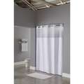 77"H x 71"W RePET Shower Curtain, White, Hookless