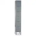 Dark Gray Box Locker, (1) Wide, (6) Tier , Openings: 6, 12" W X 12" D X 78" H