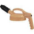 HDPE Stumpy Spout Lid, Beige; For Use With Mfr. No. 101001, 101002, 101003, 101005, 101010
