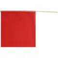 Safety Flag With Wooden Dowel 18" X 18"