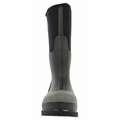 Bogs Rubber Boot, Men's, 10, Knee, Steel Toe Type, EVA, Neo-Tech, Rubber, Black, 1 PR