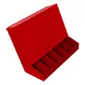6 Compartment Gravity Feed Dispenser, Red