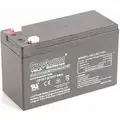 12VDC Sealed Lead Acid Battery, 7.0Ah, Faston, 3.70" Height, 4.84 lb. Weight, 2.56" Depth