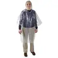 Disposable Rain Poncho, Clear, Polyethylene, Fits Chest Size: 50", Length: 40"