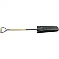 Westward Drain Spade, 30" D-Grip Ash Handle, 16" L x 6" W Steel Blade