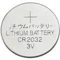 2032, Coin Cell Battery, ANSI/IEC, Lithium, 3VDC, Diameter 0.782", Depth 0.120"