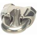 Wire Rope Clip, U-Bolt, 304 Stainless Steel, 1/4" For Wire Rope Dia., 4 3/4" Rope Turn Back