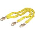 Stretchable Shock-Absorbing Lanyard, Number of Legs: 2, Working Length: 4 ft. 6" to 6 ft.