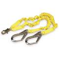 Stretchable Shock-Absorbing Lanyard, Number of Legs: 2, Working Length: 4 ft. 6" to 6 ft.