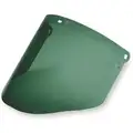 3M Faceshield Visor: Green, Anti-Fog /Anti-Scratch, Polycarbonate, 9 in Visor Ht, 14 1/2 in Visor Wd