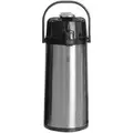 Newco Coffee Insulated Server: 77 oz., Lever-Action Pour, Plastic, Black
