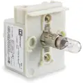 Schneider Electric Clear Lamp Module With Bulb, Lamp Type: Incandescent, 24 VAC/DC Lamp Module Voltage