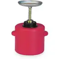 Eagle Plunger Can: 1 gal Can Capacity, Polyethylene, 5 1/4 in Dasher Plate Dia., Red, Brass
