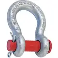 Crosby Shackle: Round Pin, 6,500 lb Working Load Limit, 1 1/16 in Wd Between Eyes, 3/4 in Pin Dia.