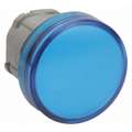 Schneider Electric Pilot Light Head, 22 mm, Blue, Round, Smooth, Metal