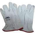 Electrical Glove Protector, White, Goatskin Leather, 10" Length