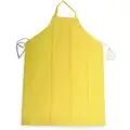Chemical Resistant Bib Apron, Yellow, 45" Length, 35" Width, Double Coated PVC/Nylon Material, EA 1