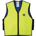 Cooling Vest: Evaporative - Soak, 2XL, Green, Nylon, Up to 4 hr, Zipper, Soak