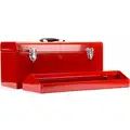 Westward Plastic, Steel Portable Tool Box, 9"H x 20"W x 7-7/8"D, 1200 cu.", Red