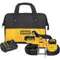 Dewalt Portable Band Saw: 32 7/8 in Blade Lg, 2 1/2 in, 570, Bare Tool/Battery/Charger, 5.0 Ah, 20V DC