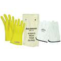 Yellow Electrical Glove Kit, Natural Rubber, 0 Class, Size 10