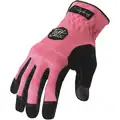 General Utility Mechanics Gloves, Synthetic Leather Palm Material, Pink, L, PR 1