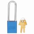American Lock Blue Lockout Padlock, Alike Key Type, Aluminum Body Material, 1 EA