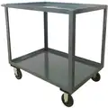 Steel Flat Handle Utility Cart, 1400 lb. Load Capacity, Number of Shelves: 2