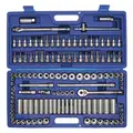 Westward 3/8"Drive SAE/Metric Chrome Socket Wrench Set, Number of Pieces: 125