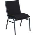 Black Fabric Stack Chair with Black Seat Color, 1EA