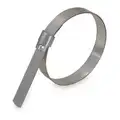Band Clamp: 201 Stainless Steel, 4 in Inside Dia. , 0.03 in Thick , 12 PK