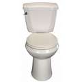 Toilet Seat, Round, With Cover, 16-1/4" Bolt to Seat Front