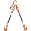 Pewag 10 ft. Adjustable, Oblong, Grab Hook Chain Sling, Grade 100 Alloy Steel , Number of Sling Legs: 2