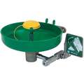 Haws Plumbed Eyewash: Std, Wall Mnt, Eyes and Face Coverage, Uncovered, Plastic Bowl, Push Plate