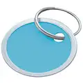 Lucky Line Products 1-1/4" x 1-1/4" Metal-Rimmed Ring Key Tag, Blue, Green, Orange, Red and Yellow; PK25