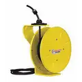 Extension Cord Reel, Spring Retraction, 125V AC, Flying Lead, 50 ft, Yellow Reel Color, 20 A